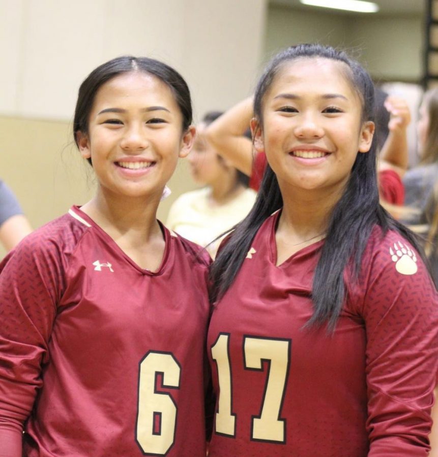 Isabella and Amelia Cayabyab (10) shine their smiles after playing a game against La Costa Canyon High School (10/25).