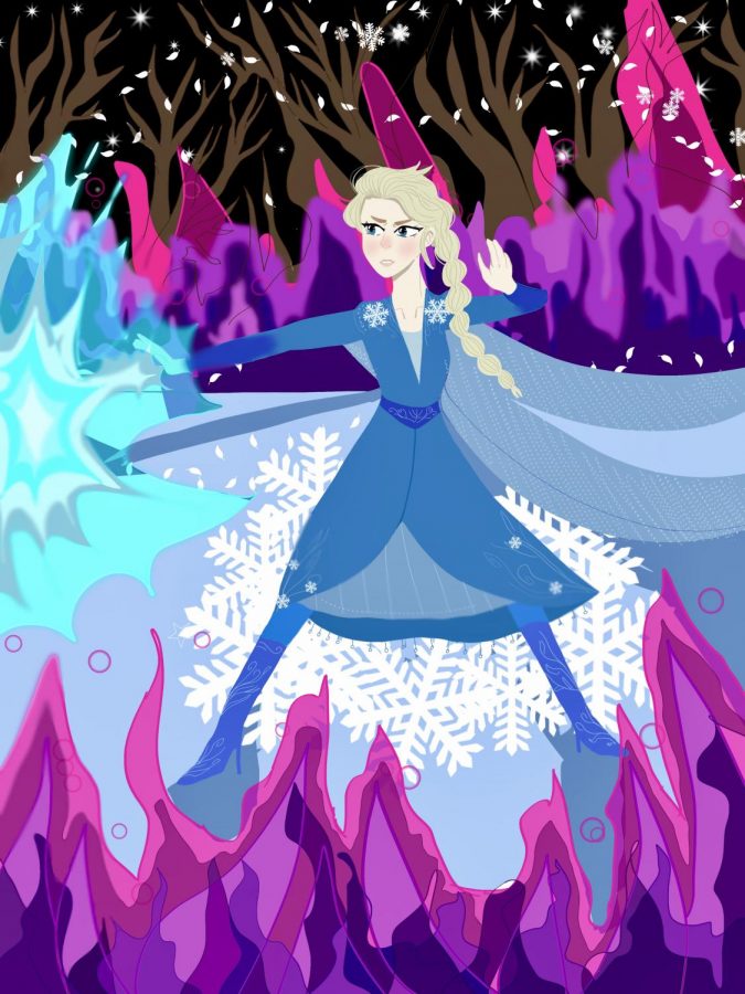 Elsa+fending+off+evil+in+unknown+territory.
