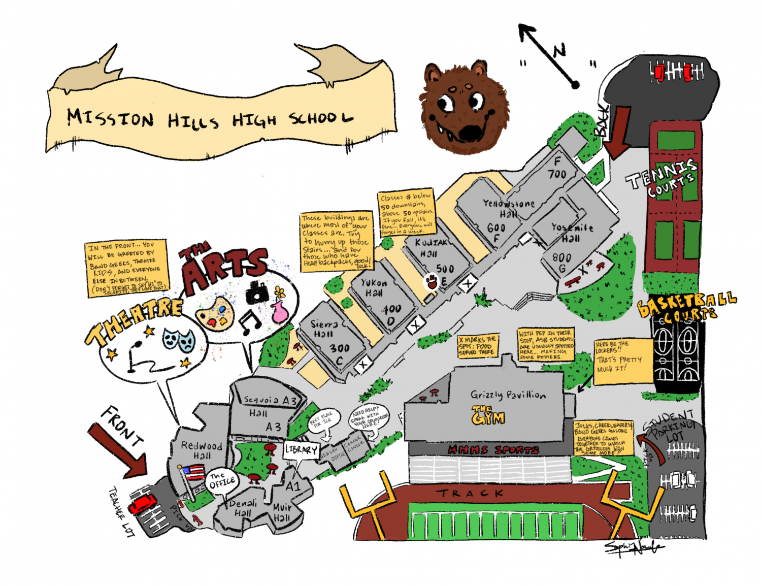 Student Campus Map c/o The Silvertip