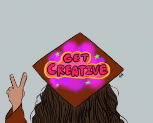 Decorating graduation caps would allow students to embrace their creative side.
