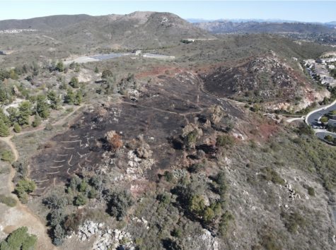 A San Marcos hill burned from a wildfire