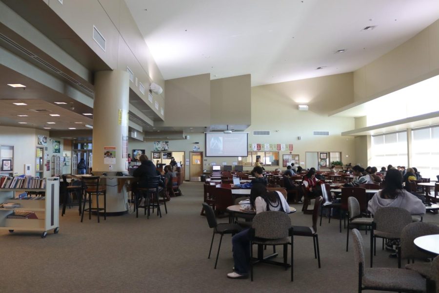 Due to a limited number of teachers and subs, some students are taken to the library. 