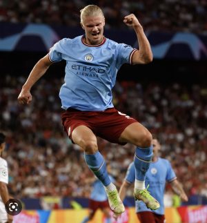 Erling Haland celebrating after scoring a goal
Photo by: