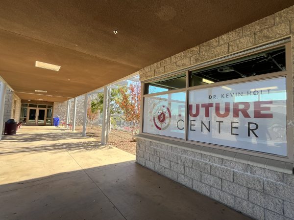 A picture of the Future Center. The future center aids students in preparing for their future either through college or career. Students also come to the future center for mock interviews and to borrow formal clothing.