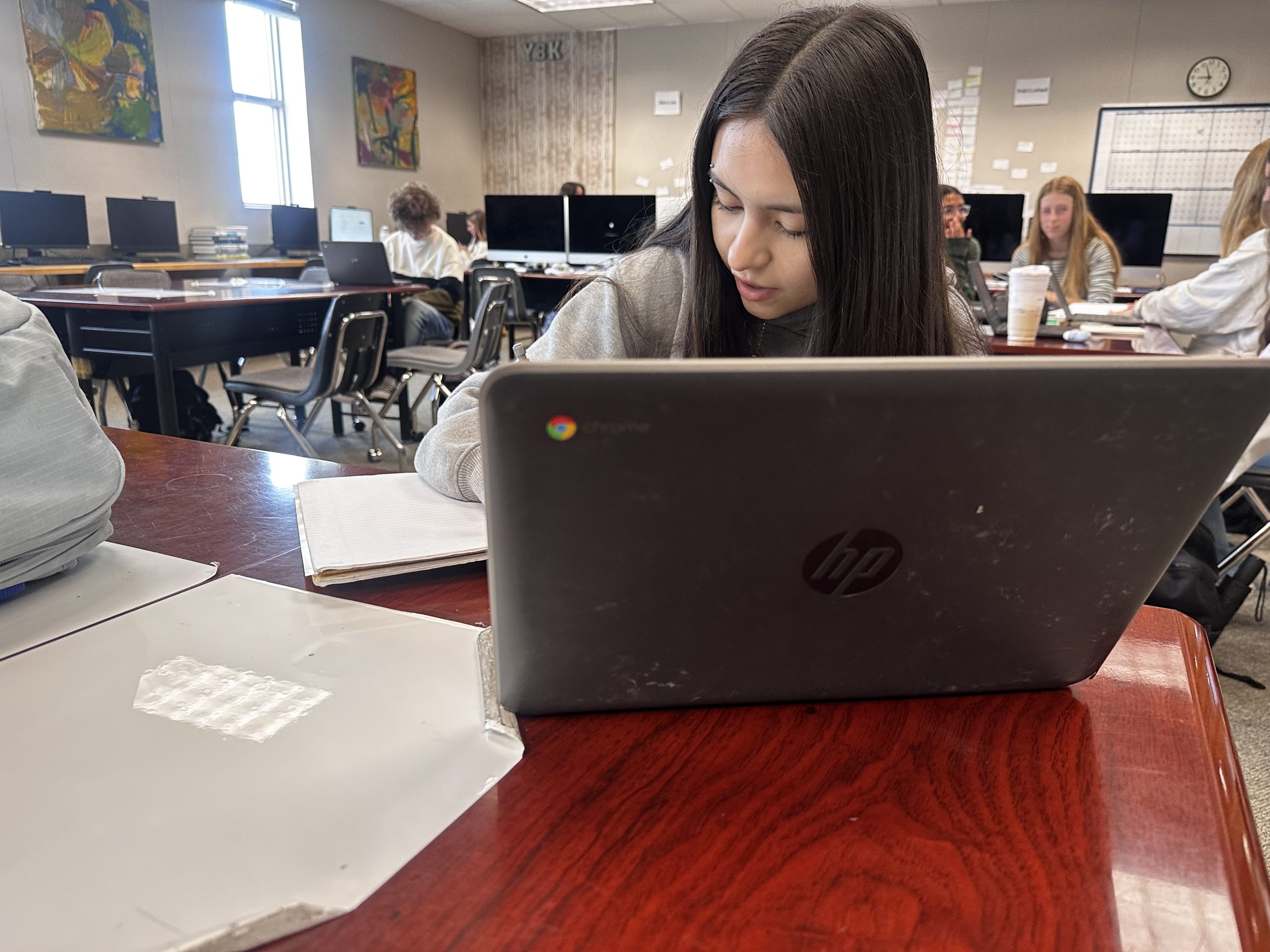 Leyla Avilla is studying to prepare for what she is learning in her classes. She  managed her time well and is getting all of her tasks done. "I always try to stay on top of my work that way I don't feel overwhelmed," Leyla Avilla said.