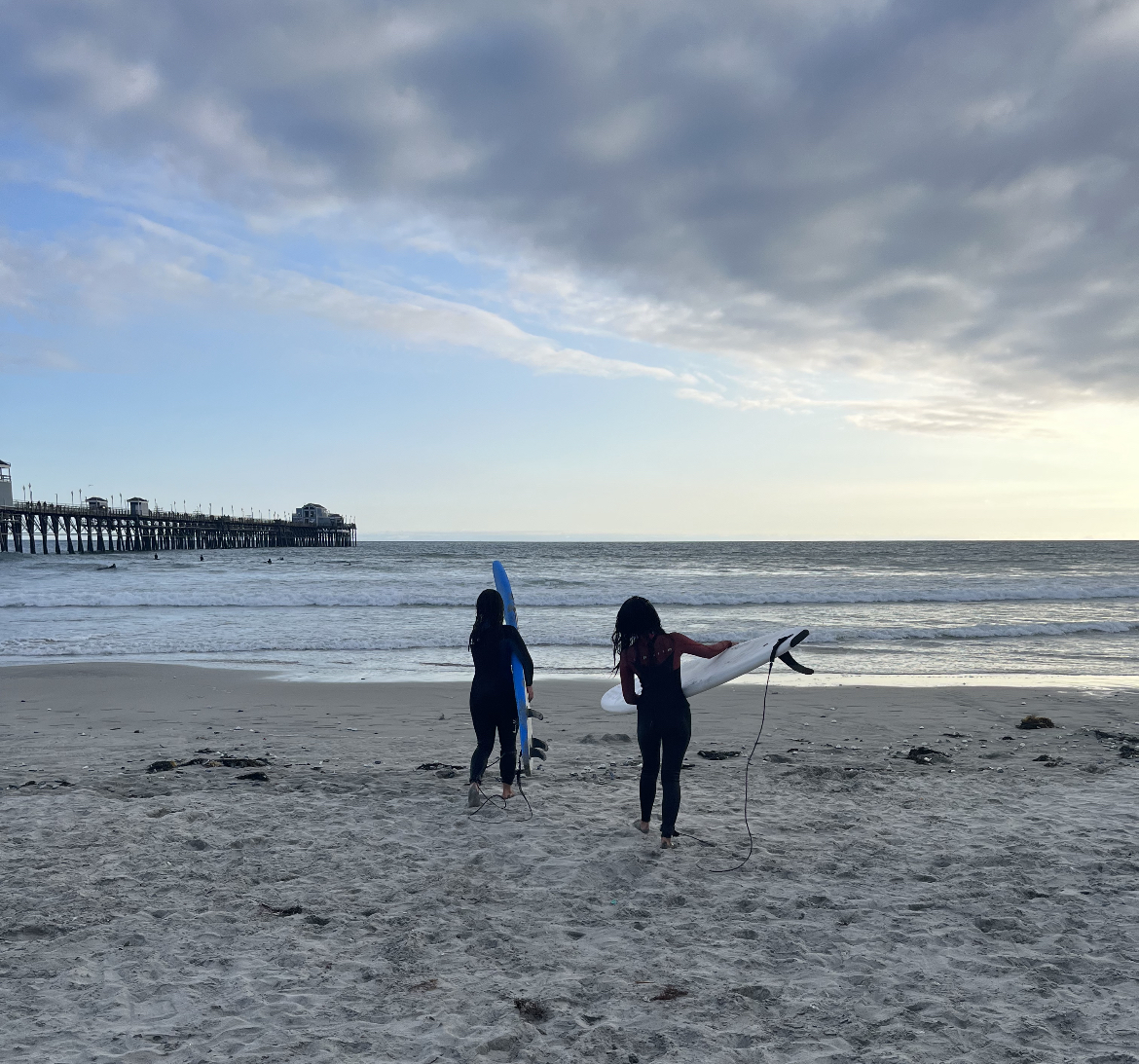 Two+surfers+are+hitting+the+waves.+In+Oceanside+beach%2C+July+6th+Maddy+Donlon+and+Genevieve+Saito+went+to+ride+the+waves.+Genevieve+says%2C+%C2%A8The+feeling+of+sitting+on+the+waves+is+unexplainable.%C2%A8